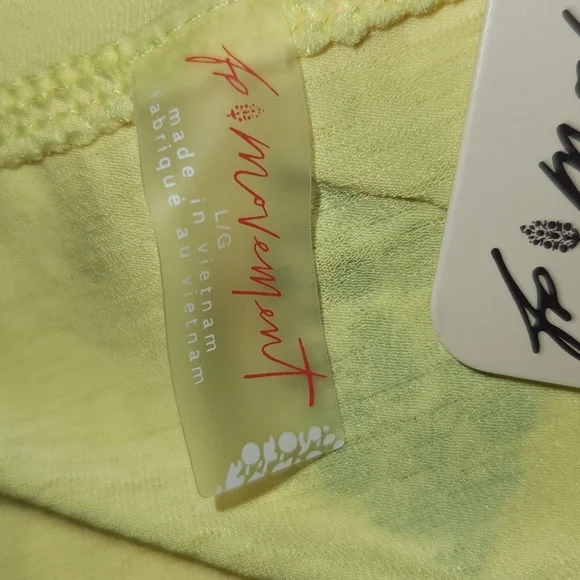 FP Movement Tempo Sport Mode Tank Top Yellow L Ruched Shirt Free People Athletic - Picture 9 of 13